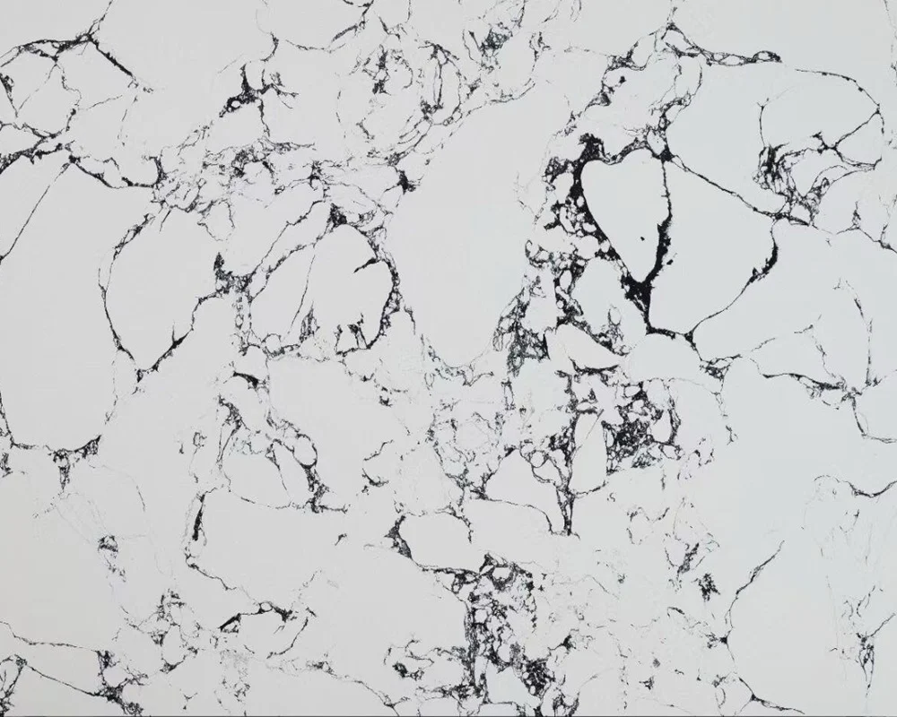 Statuario White Engineered Stone, White Artificial Marble Slab for Countertops, Wall Cladding and Interior Design