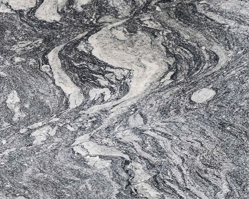 Wave Sand Granite, Natural Stone with Black & White Wave-Like Veins for Villa Exterior