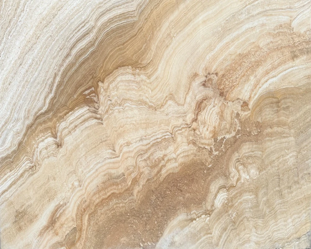 Persian White Onyx, Translucent Natural Stone with Flowing Veins for Luxury Interiors