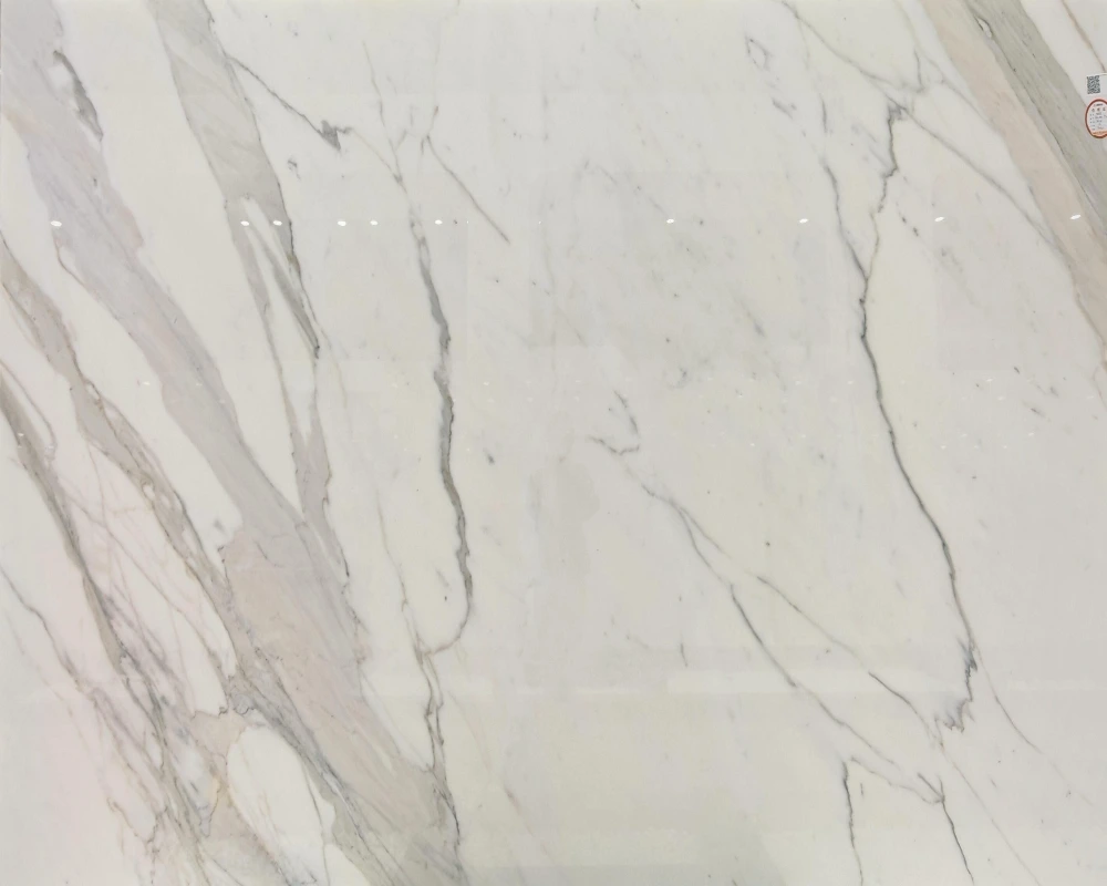 Calacatta White Marble, Luxury Natural Stone with Bold Grey Veins for High-End Interiors
